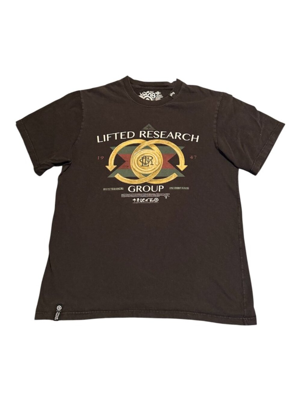 Lifted Research Group LRG Men Buy Stock In Dreams Certificate T Shirt M Chec Des